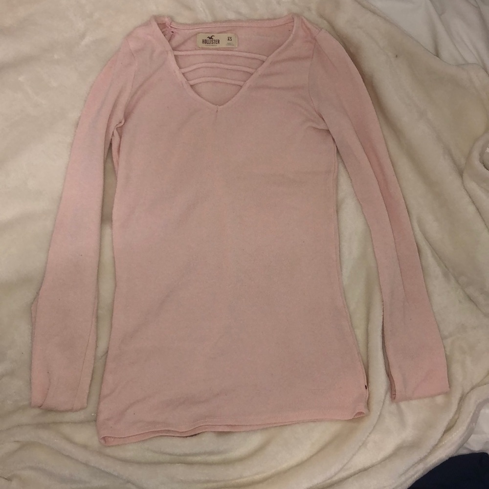 Hollister Pink Long Sleeve Shirt
